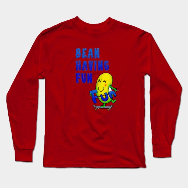 Just Bean Happy - Bean Having Fun Long Sleeve T-Shirt by justbeanhappy